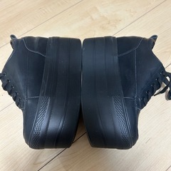 美品  厚底スニーカー 24.5cm 11cmヒール ブラック 黒の画像