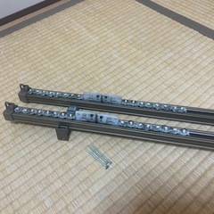 7/31処分！カーテンレール　2連　ブラウン　茶色　　売ります　180cm 大阪の画像