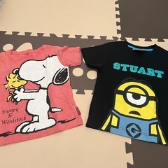 【子供服】110cm☆Tシャツ2着セット ミニオン スヌーピー ...