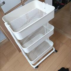 ●IKEA イケア RÅSKOG ロースコグ ワゴン, ベージュ...