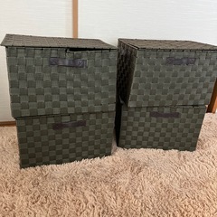 蓋付き収納ボックス4個セット