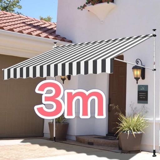 新品　オーニングテント 日よけ シェード 伸縮手動オーニング サンシェード 巻き取り式