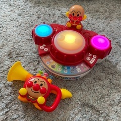 【美品】アンパンマン　光るドレミファ　マジカルボンゴ　トランペッ...