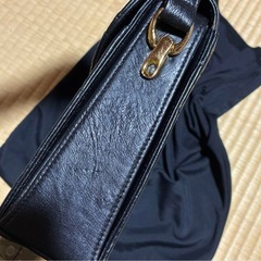 革　ハンドバッグ　黒の画像