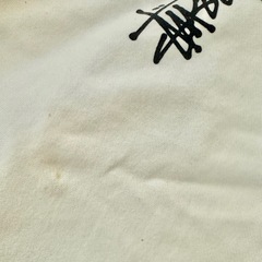 Stussy アイボリー/オリーブ フーディ Mの画像