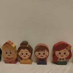 ディズニー　プリンセス　ギフト　人形　木製　玩具　インテリア　キディア　セット売りの画像