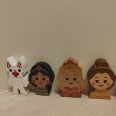 ディズニー　プリンセス　ギフト　人形　木製　玩具　インテリア　キディア　セット売りの画像