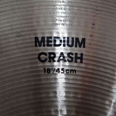ジルジャンシンバル　MEDIUM CRASH18インチ　（ひび割れ有り）の画像