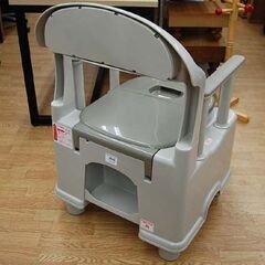 未使用保管品 リッチェル ポータブルトイレ きらく PY2型 グレー系  介助 補助 介護 Richell 札幌市 清田区 平岡の画像