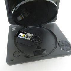 GREEN HOUSE (グリーンハウス) プレイヤー Gaudi7型乾電池ポータブルDVDプレーヤー ブラック  GPD07D1 【コンプオフ金沢野々市店】の画像