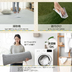 カーペット ラグ 絨毯 ラグマット 135×185cm(約1.5畳) 洗える 滑り止め 抗菌 防臭 防ダニ オールシーズン ホットカーペット対応 簡単に掃除 フランネル ブラック リプラクオールの画像
