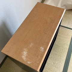 木製の棚　キャスター　棚　の画像