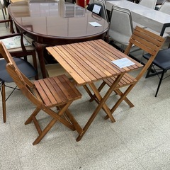 リユースのサカイ東金店 折り畳みテーブルイスセット イス×2 T...