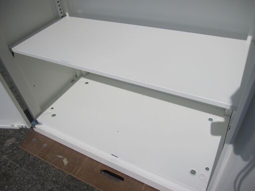 上下書庫セット　両開き/両開き　鍵あり　ホワイト　800ｘ400ｘ1850　オカムラ製ヴィラージュ