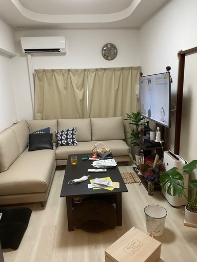 2人掛けソファ（ニトリLD1N シールド MBRBE）出ます｜状態良好・要相談でお譲りします