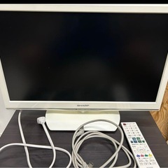 美品　シャープ 液晶テレビ 22インチ ホワイト LC-22K2...