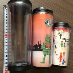 used スターバックス タンブラー プラスチック ボトル セットの画像