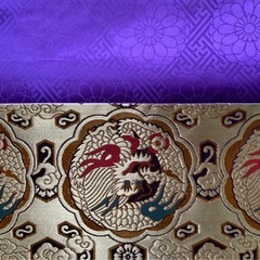 盆棚/精霊棚/お盆祭壇用/金襴布/丸に四竜金の画像