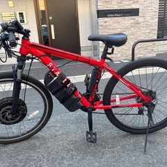 STARDAY電動アシスト自転車 スポーツタイプ レッド ディス...