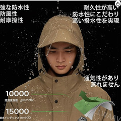 ☔【新品未使用】超軽量レインコート 男女兼用 自転車OK｜防水通気＆リュック対応｜梅雨・通勤通学・アウトドア｜レインウェア カッパ ポンチョ ロング丈の画像