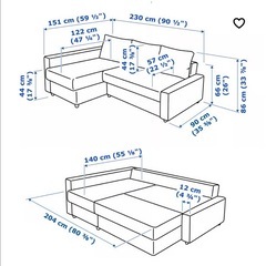 【IKEA】FRIHETENフリーヘーテン コーナーソファベッド の画像