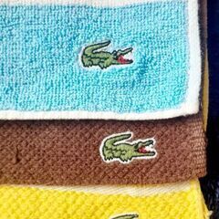 🐊ラコステ タオルハンカチ 3枚セット ブランドの画像