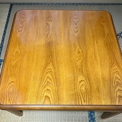 天然木家具調こたつ　継脚つき　