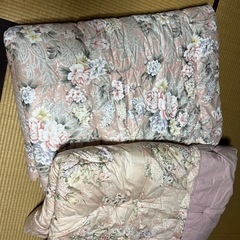 シングル羊毛布団、敷布団、かけ毛布、掛けカバー2組、