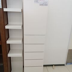 ★ジモティ割あり★  収納棚 ホワイト H180×D28×W45...