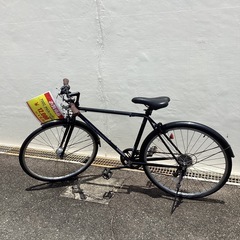 春日市🚲700Ｃ🚲クロスバイク🚲黒🚲6段変速ギア付き