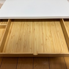 【取引確定】IKEA ELLOVEN エロヴェン モニタースタンド 引き出し付きホワイトの画像