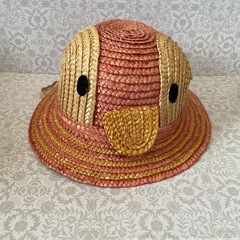 子供用　麦わら帽子　ペンギン