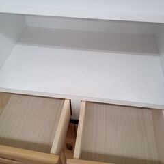 ★リユースのサカイ水戸店★  食器棚 ホワイト×ライトブラウン H178×D39×W60 クリーニング済み MT4703の画像