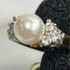 Y 2506-506 パール リング 14号 中古の画像