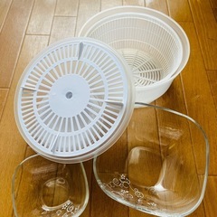 【サラダスピナーとガラスの器】セットで