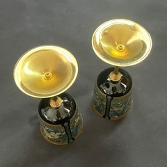 Eclectique kaikai 象更紗ワイングラス　2個ペア　 酒器 金彩の画像