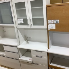 【トレファク　ラパーク岸和田店】レンジボード　2枚扉　ホワイト　