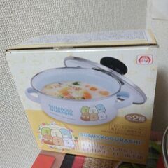 未使用　すみっコぐらし　ホーロー両手鍋16㎝ホワイトの画像