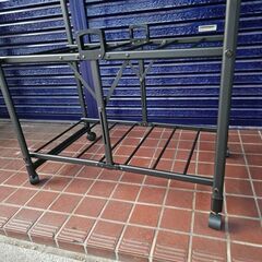 折りたたみ　キャスター付き　室内物干し　サイズ約75×45cm高さ151cm　ek-604gedの画像