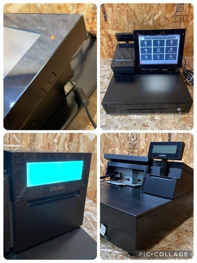 C(7332）カシオ タッチスクリーンターミナル V-R200-BD-J レジ タッチパネル 動作品 CASIO 説明書あり 鍵２個 
