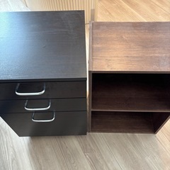 キャビネット、棚　2点セットの画像