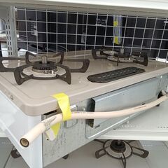 ★ジモティ割あり★ Rinnai ガステーブル/都市ガス  22年製 動作確認／クリーニング済み HJ6851の画像