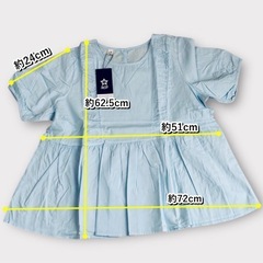 【新品】ワンピース 子供服 キッズ 女の子 半袖 水色 夏　の画像