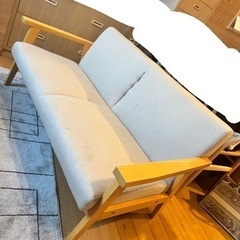 【港区・7/10まで引取限定】定価6.8万円 ソファ 2.5人掛け 2人用
