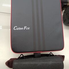 ★ジモティ割あり★ Cutee Fox トレーニングベンチ ブラック H60×D55×W130 クリーニング済み HJ6856の画像