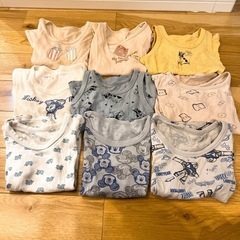 男の子キャラクター柄シャツ肌着9枚セット　90cm〜100cm