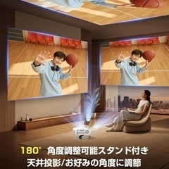 最終価格！定価10999円の限定1名大特価⭐️ 新品未使用品✨️ プロジェクター 小型 天井投影 180°回転 ミラリングの画像
