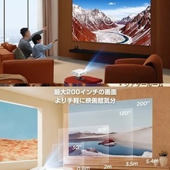 最終価格！定価10999円の限定1名大特価⭐️ 新品未使用品✨️ プロジェクター 小型 天井投影 180°回転 ミラリングの画像
