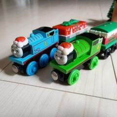 木製トーマス　クリスマストーマス　パーシーセットの画像