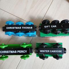 木製トーマス　クリスマストーマス　パーシーセットの画像